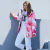 Veste de ski Arctic Queen pour femme, rose et isolée, couleur oie.