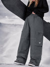 Pantalon de snowboard cargo ample à coutures épaisses pour femme, style utilitaire Wild Soul Crew