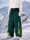 Pantalon de jogging ample Hyper Flux pour homme, style ski, avec empiècement graffiti coloré et bande réfléchissante