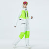 Combinaison de ski une pièce élégante pour femme, vert fluo