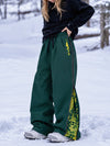 Pantalon de snowboard freestyle Hyper Flux extra ample pour femme avec fermeture éclair latérale et empiècement graffiti