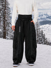 Pantalon de snowboard extra ample à blocs de couleurs réfléchissants Wild Motion pour homme