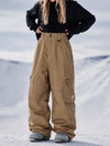 Pantalon de snowboard cargo ample à coutures épaisses pour femme, style utilitaire Wild Soul Crew