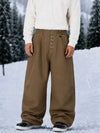Pantalon de snowboard en denim brut utilitaire à rivets pour homme – Coupe oversize avec double poche arrière