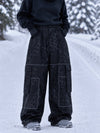 Pantalon de snowboard ample Park Rider Nightline pour femme, poches cargo et détails réfléchissants