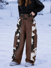 Pantalon de snowboard extra ample à blocs de couleurs réfléchissants Wild Motion pour femme
