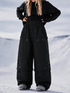 Pantalon de snowboard cargo utilitaire UrbanCraft pour femme, à double genouillère et empiècements renforcés par rivets