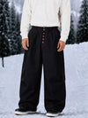Pantalon de snowboard en denim brut utilitaire à rivets pour homme – Coupe oversize avec double poche arrière