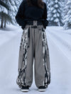 Pantalon de snowboard extra ample à blocs de couleurs réfléchissants Wild Motion pour femme