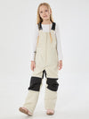 Salopette de ski imperméable et isolante avec genouillères réfléchissantes et protections réfléchissantes pour filles