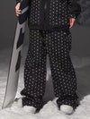 Pantalon de ski freestyle à pois et étoiles pour femme