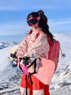 Veste de snowboard imprimée Nandn pour femme