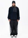 Pull en polaire sherpa synthétique pour homme et pantalon de ski cargo réfléchissant à motif tendance, idéal pour la montagne