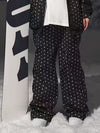 Pantalon de ski freestyle à pois et étoiles pour femme