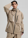 Veste de ski cargo fonctionnelle et résistante Gsou Snow pour femme, idéale pour la montagne.