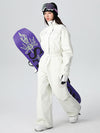Combinaison de ski Searipe taille haute pour femme, coupe décontractée, pantalon et salopette.