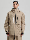 Veste de ski cargo fonctionnelle et résistante Gsou Snow pour femme, idéale pour la montagne et l'hiver.