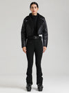 Combinaison de ski Glacier Vogue pour femme et veste en similicuir à col polaire