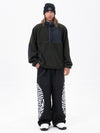 Pull en polaire sherpa synthétique pour homme et pantalon de ski cargo réfléchissant à motif tendance, idéal pour la montagne