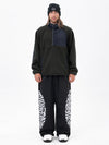 Pull en polaire sherpa synthétique pour homme et pantalon de ski cargo réfléchissant à motif tendance, idéal pour la montagne