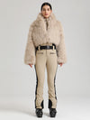 Combinaison de ski Glacier Vogue pour femme et veste Delish en fausse fourrure duveteuse