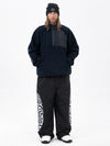 Pull en polaire sherpa synthétique pour homme et pantalon de ski cargo réfléchissant à motif tendance, idéal pour la montagne