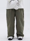 Pantalon de ski camouflage ample à genoux doubles pour femme