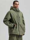 Veste de ski Gsou Snow pour homme, résistante, isolée et coupe-vent, style montagne.