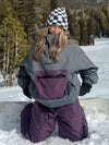 Veste de snowboard bomber ample AlpineCruise pour femme avec poche cargo