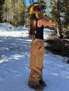 Pantalon de ski ample freestyle double genou femme