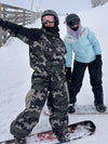 Veste de snowboard bomber camouflage Mountain Freestyle pour femme avec poche cargo