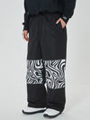 Women's Freestyle Loose Fit Cargo Ski Pants with Reflective Knee Panels