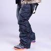 Pantalon en jean imperméable et chaud pour homme, idéal pour le snowboard en hiver.