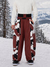 Pantalon de snowboard extra ample à blocs de couleurs réfléchissants Wild Motion pour homme
