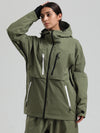 Veste de ski cargo fonctionnelle et résistante Gsou Snow pour femme, idéale pour la montagne.