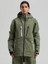Veste de ski cargo fonctionnelle et résistante Gsou Snow pour femme, idéale pour la montagne.