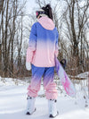 Combinaisons de snowboard d'hiver colorées et fluo pour femmes