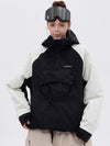 Veste de snowboard bomber camouflage Mountain Freestyle pour femme avec poche cargo