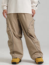 Pantalon de ski cargo ample et réfléchissant à bord lumineux Gsou Snow pour femme
