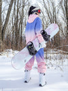 Combinaisons de snowboard d'hiver colorées et fluo pour femmes