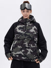 Veste de snowboard bomber camouflage Mountain Freestyle pour femme avec poche cargo