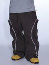 Pantalon de ski cargo ample et réfléchissant à bord lumineux Gsou Snow pour femme
