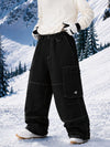 Men's Wild Soul Crew Utility Style Baggy Cargo Snowboard Pants with Heavy Stitching