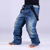 Pantalon en jean imperméable et chaud pour homme, idéal pour le snowboard en hiver.