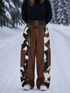 Pantalon de snowboard extra ample à blocs de couleurs réfléchissants Wild Motion pour femme