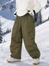 Pantalon de snowboard en denim brut utilitaire à rivets pour homme – Coupe oversize avec double poche arrière