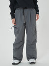 Women's baggy ski pants, mountain expedition style, with side cargo pockets