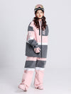 Ensemble veste et pantalon de ski coupe-vent Cosone Winter Forward à fermeture éclair et colorblock pour homme