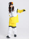 Ensemble veste et pantalon de ski Cosone Powdreamer pour homme, à demi-zip et colorblock