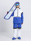 Ensemble veste et pantalon de ski Cosone Powdreamer pour femme, à demi-zip et colorblock
